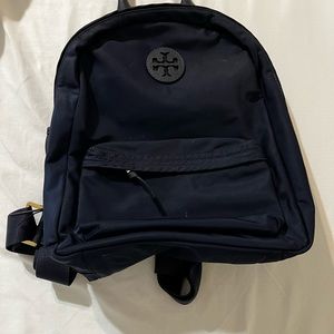 Tory Burch navy backpack